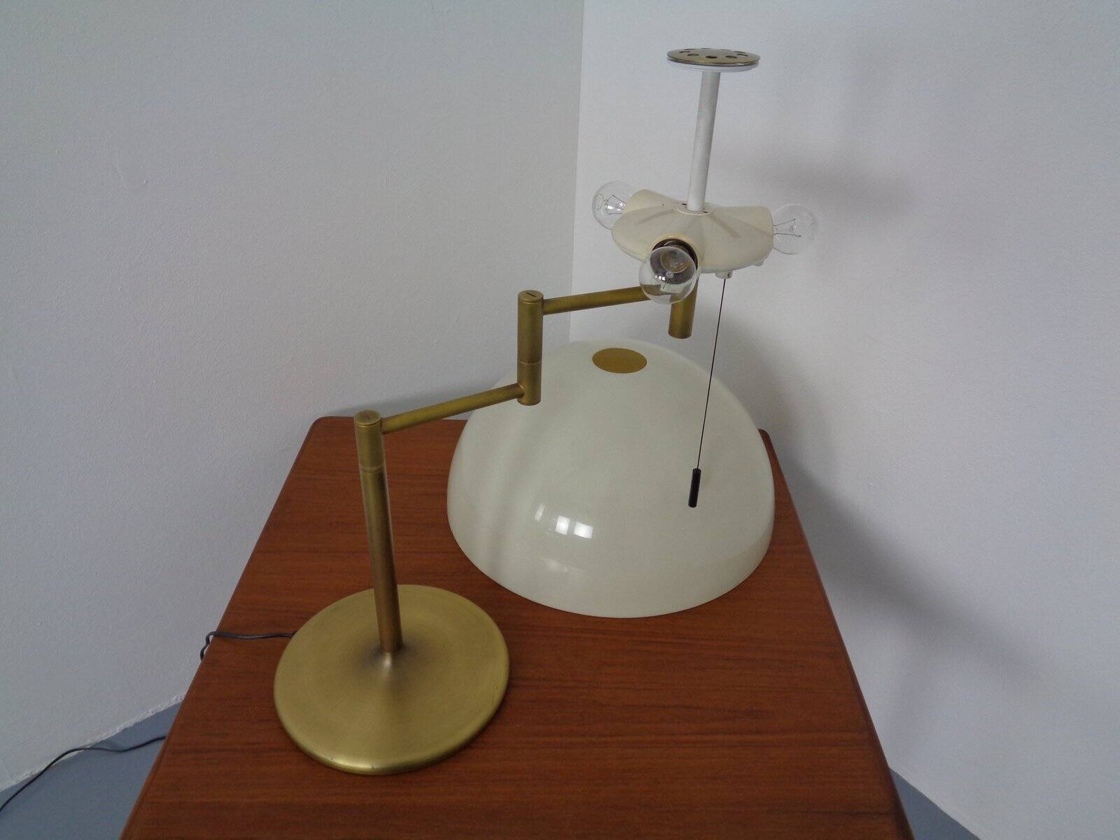 Adjustable Brass and Plastic Desk Lamp from Staff, 1960s
