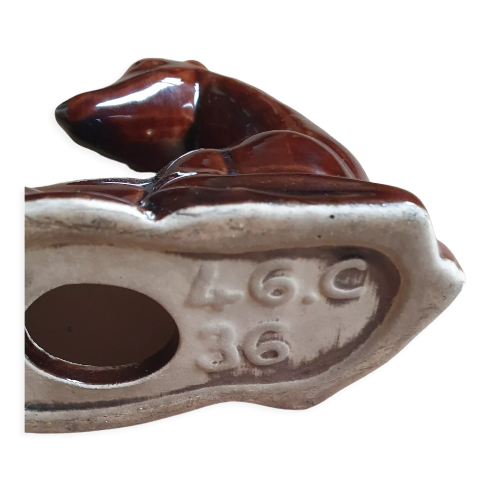 Ceramic doe at rest vintage