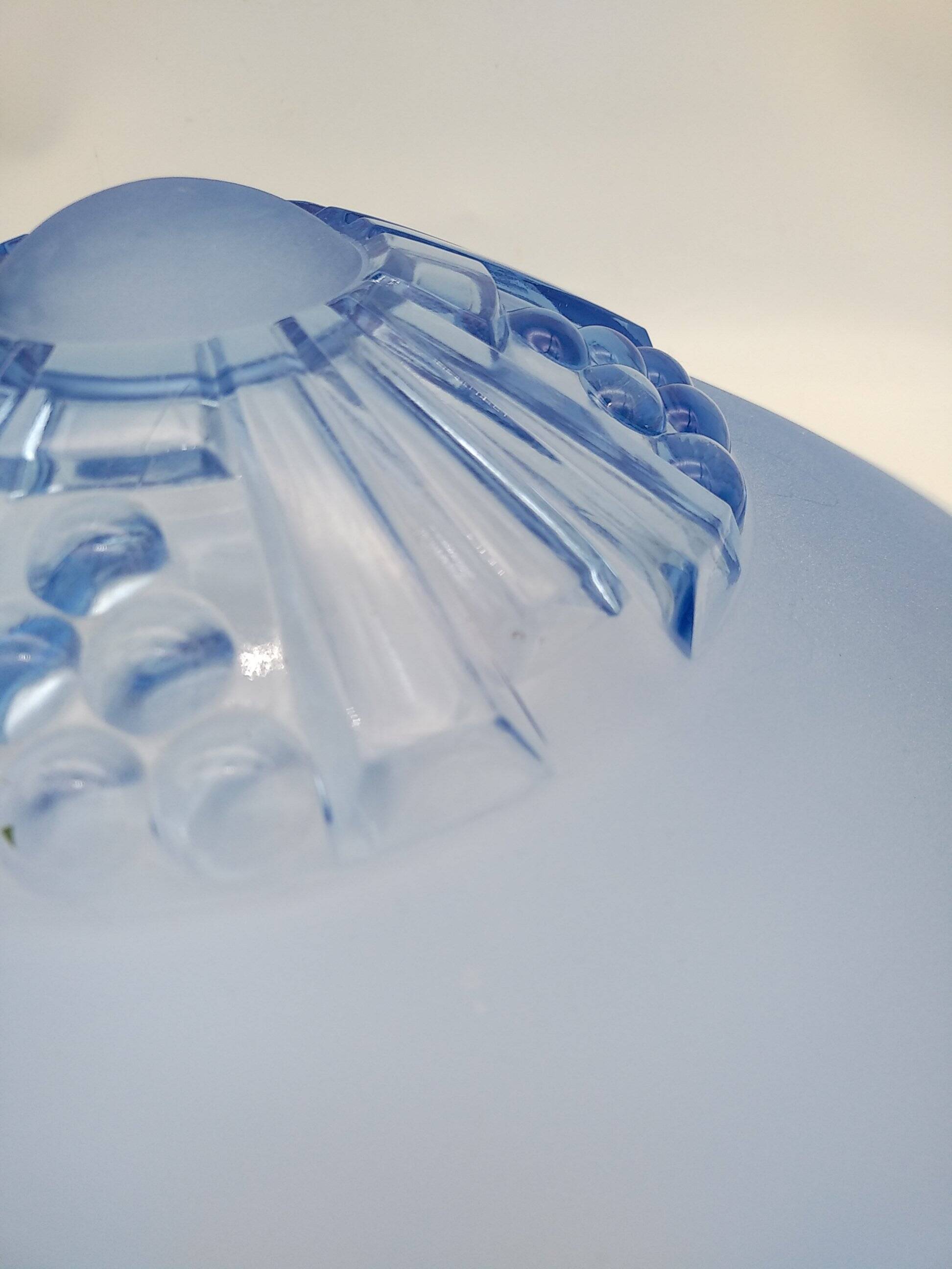 Blue art deco washbasin pendant light. sevb 284.