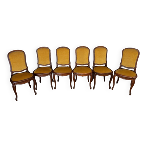 Suite de 6 chaises de - velours