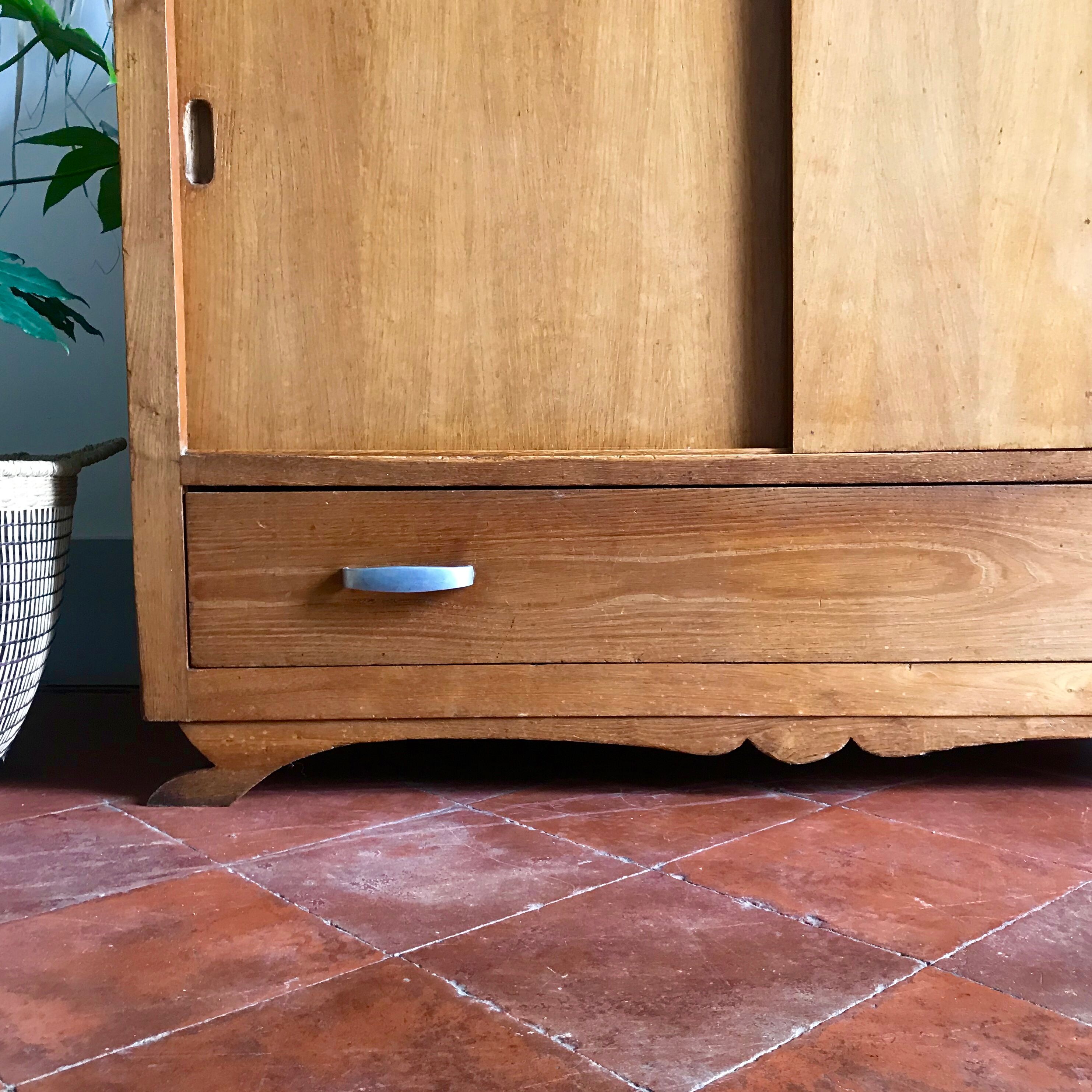 Vintage wooden furniture sliding doors