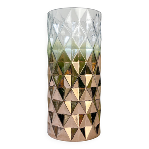 Vase vintage en verre - rose