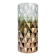 Vintage glass vase with geometric pattern in rose gold gradient