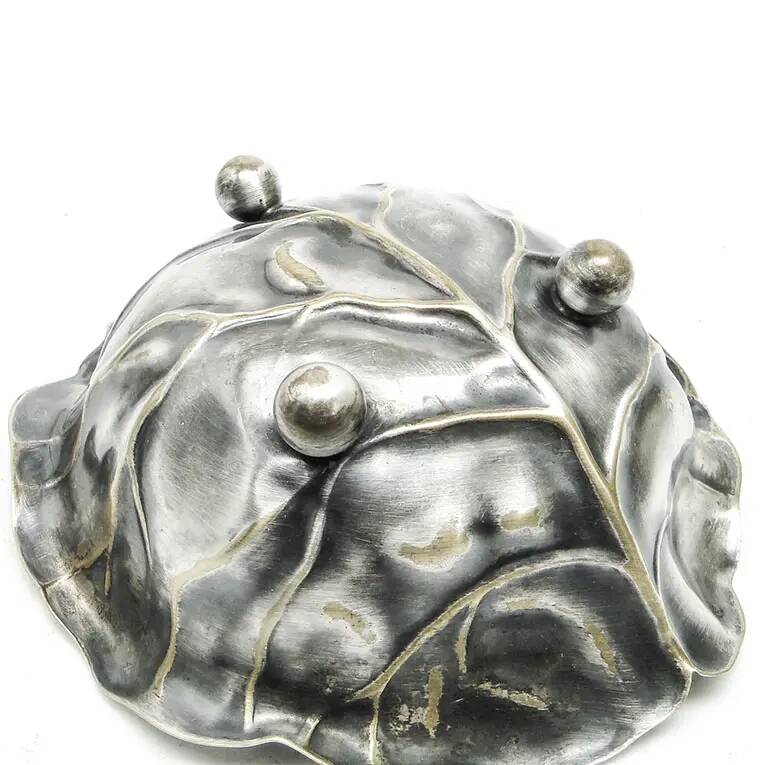 Basket sugar bowl, Art Nouveau, silver-plated brass, WMF, Germany, early 20th century