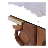 Italian Sideboard Made of Solid Wood and Travertine, Contemporary Cabinet