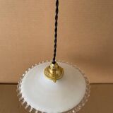 Antique opaline pendant light