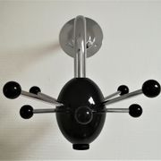 Black Sputnik coat rack and chrome 80s design