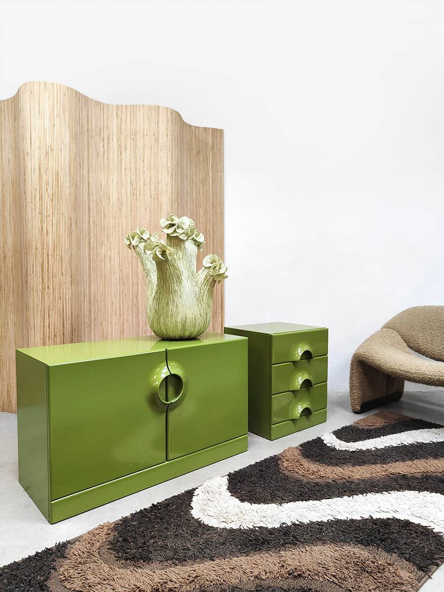 Vintage Space age chest of drawers sidetable