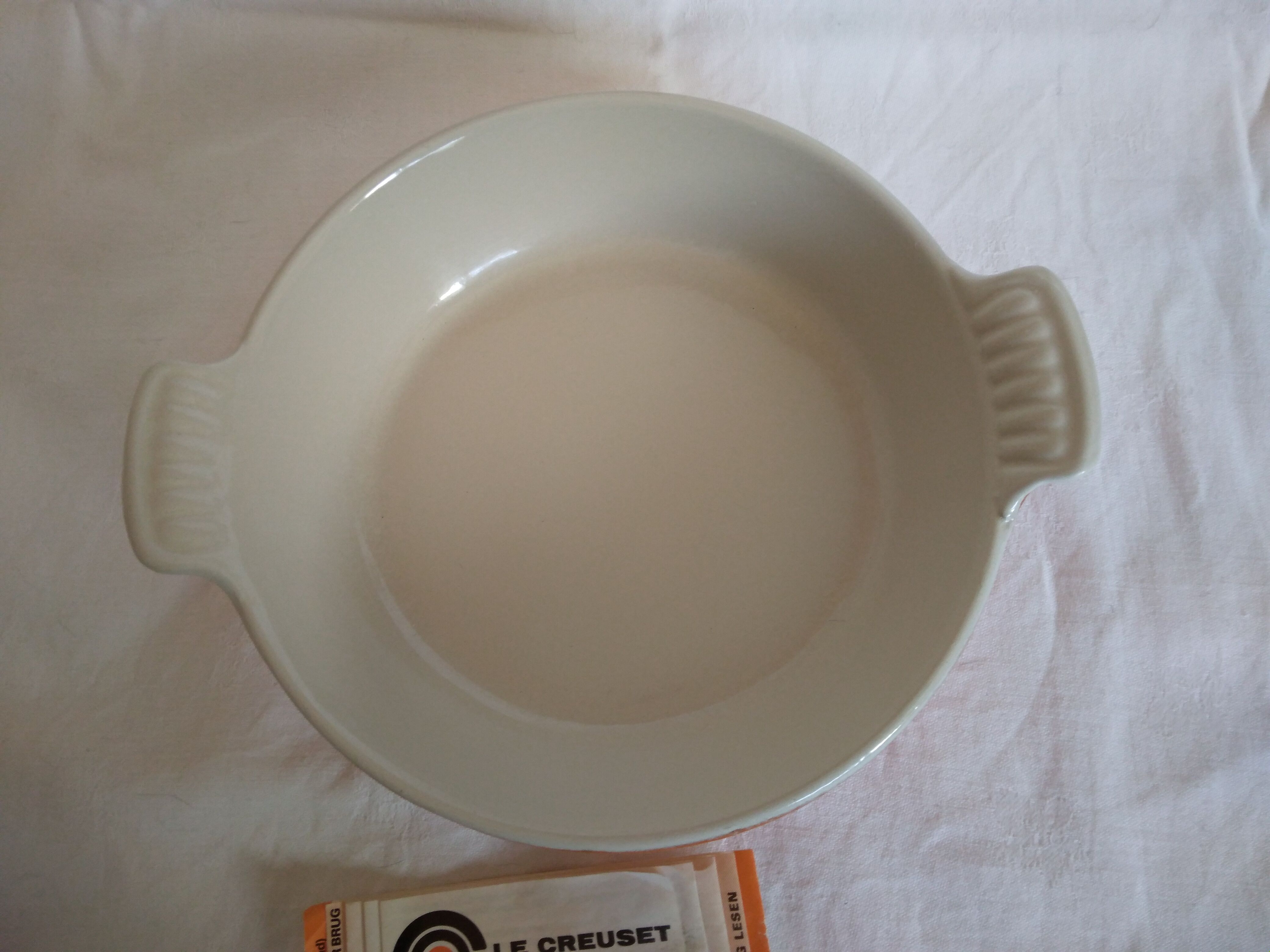 Egg dish Le Creuset orange vintage