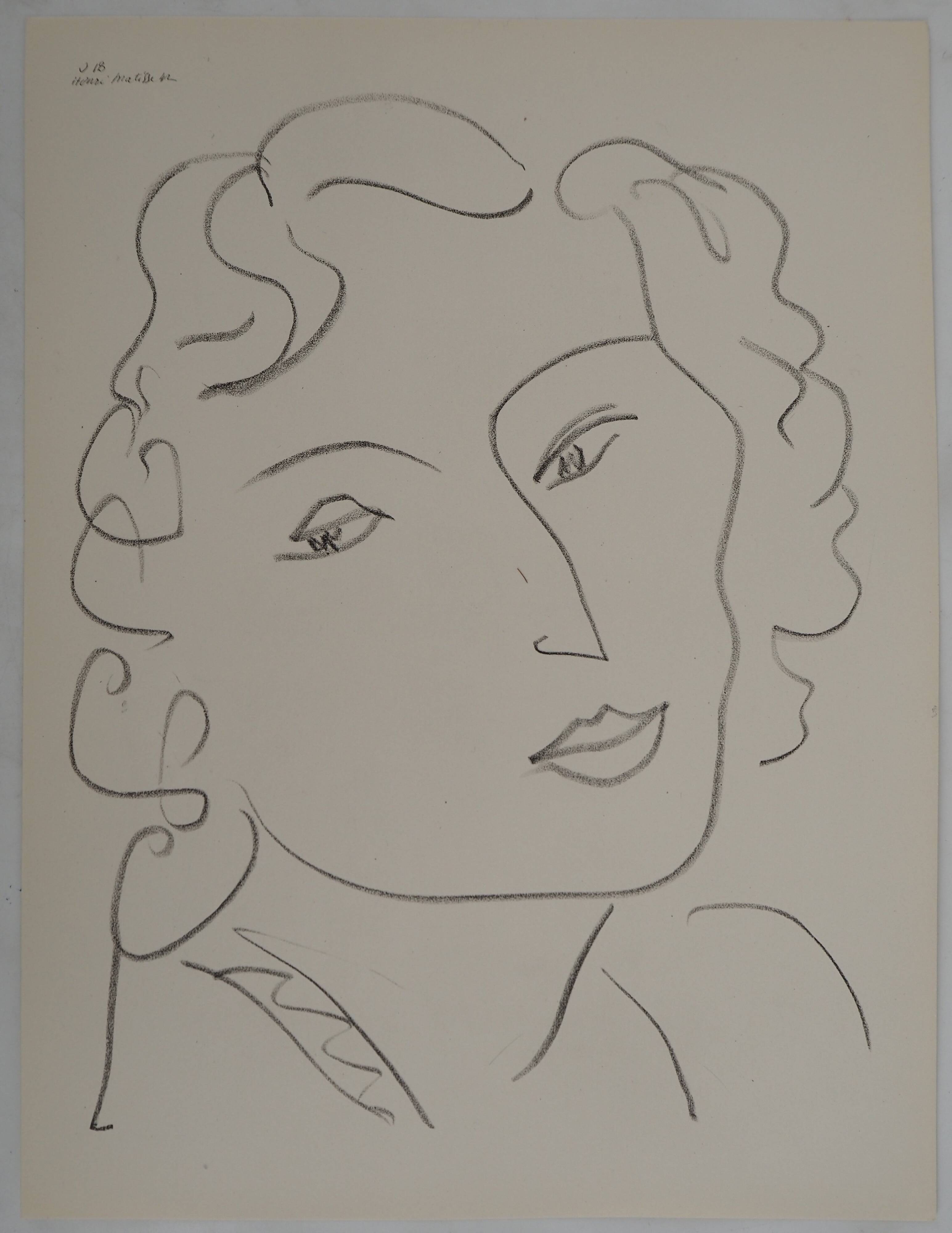 Henri Matisse: Young Girl with a Wry Smile, signed lithograph