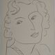 Henri Matisse : Jeune fille au sourire en coin, lithographie signée