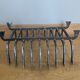 Large 19th century wrought iron log rack