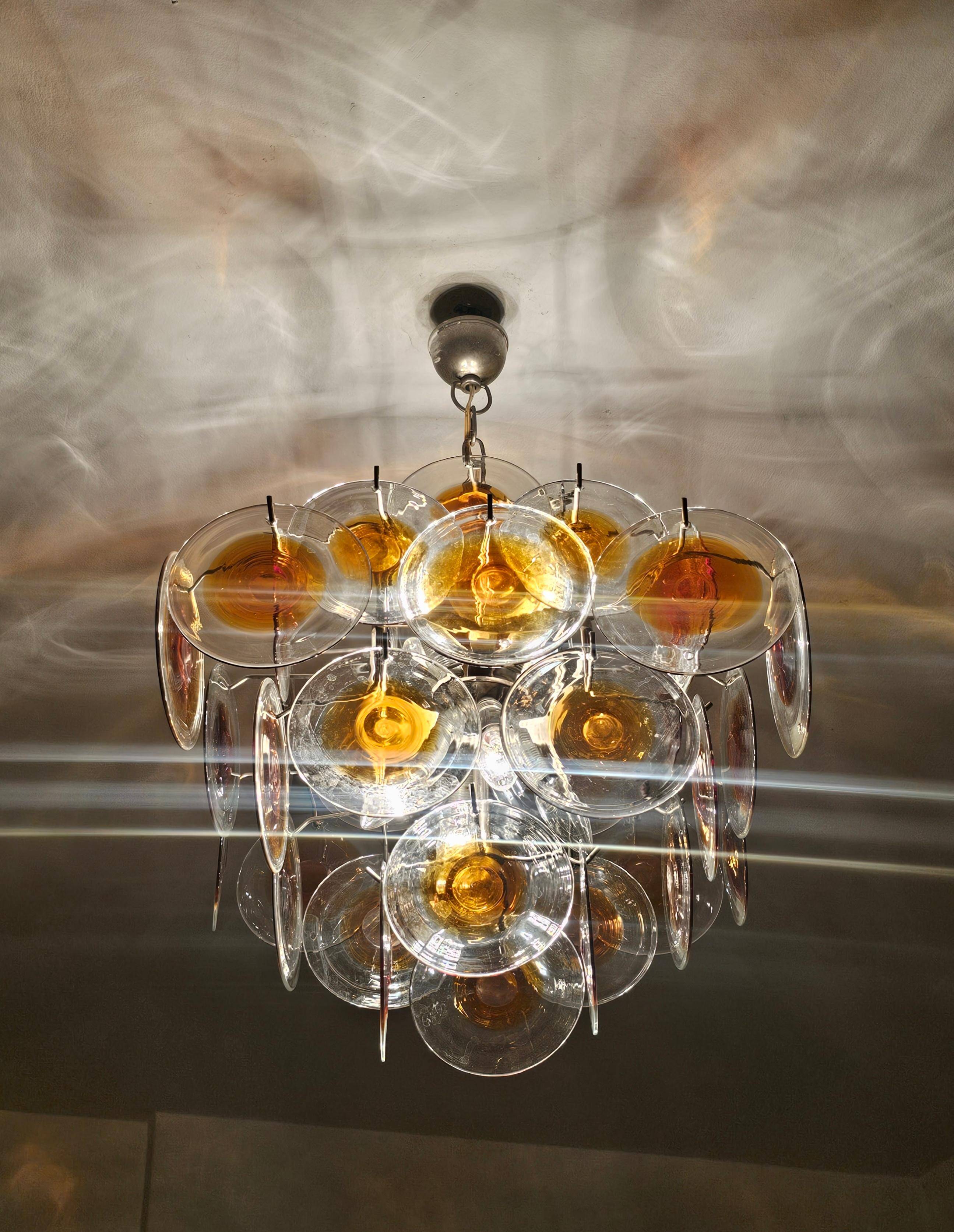Glass pendant by Gino Vistosi, Mid-Century Modern style