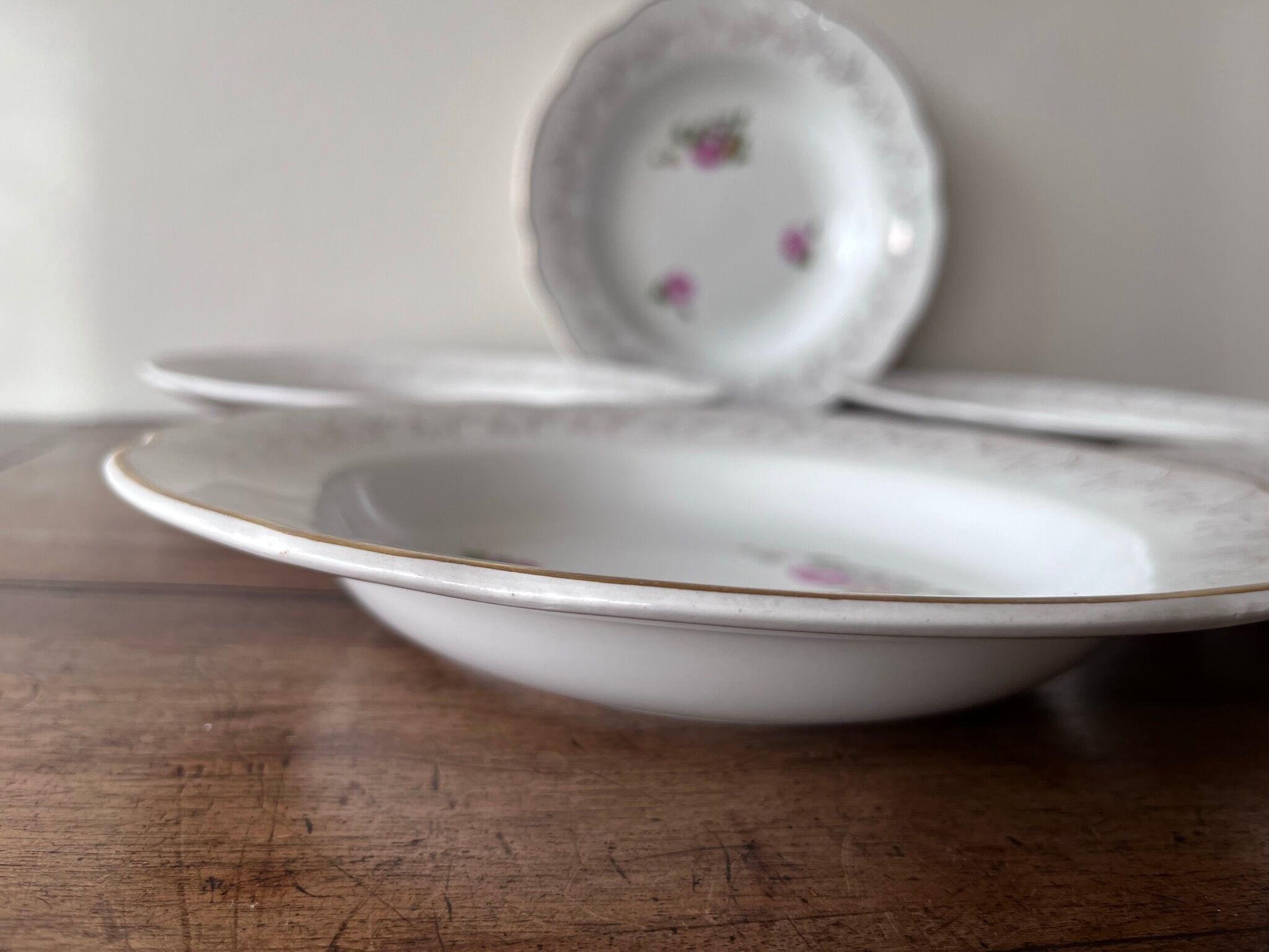 5 old hollow plates model "Oreste" by Digoin Sarreguemines