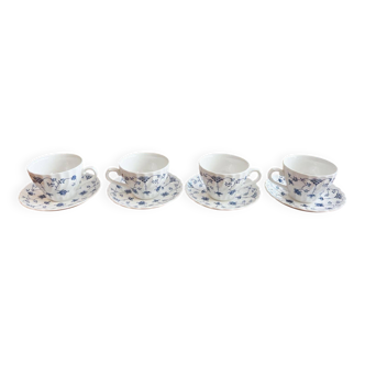 4 tasses et sous tasses anglaises - Staffordshire Churchill Finlandia