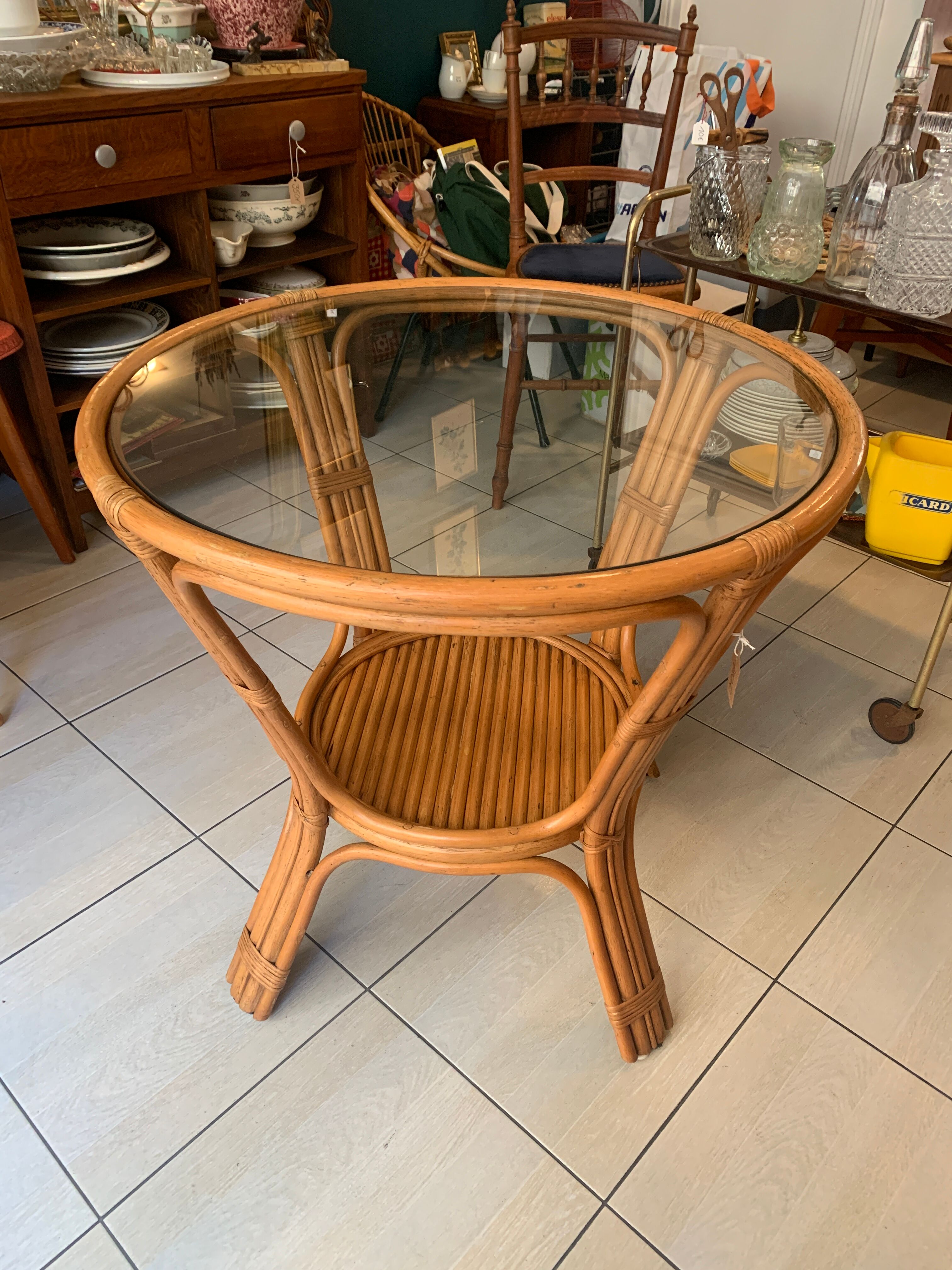 Rattan table