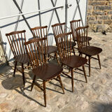 Set of 7 Baumann Tacoma bistro chairs