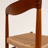 Refurbished set of 4 papercord chairs by H. Klein for Bramin, 1960s
