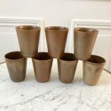 Lot de 7 verres en grès Digoin