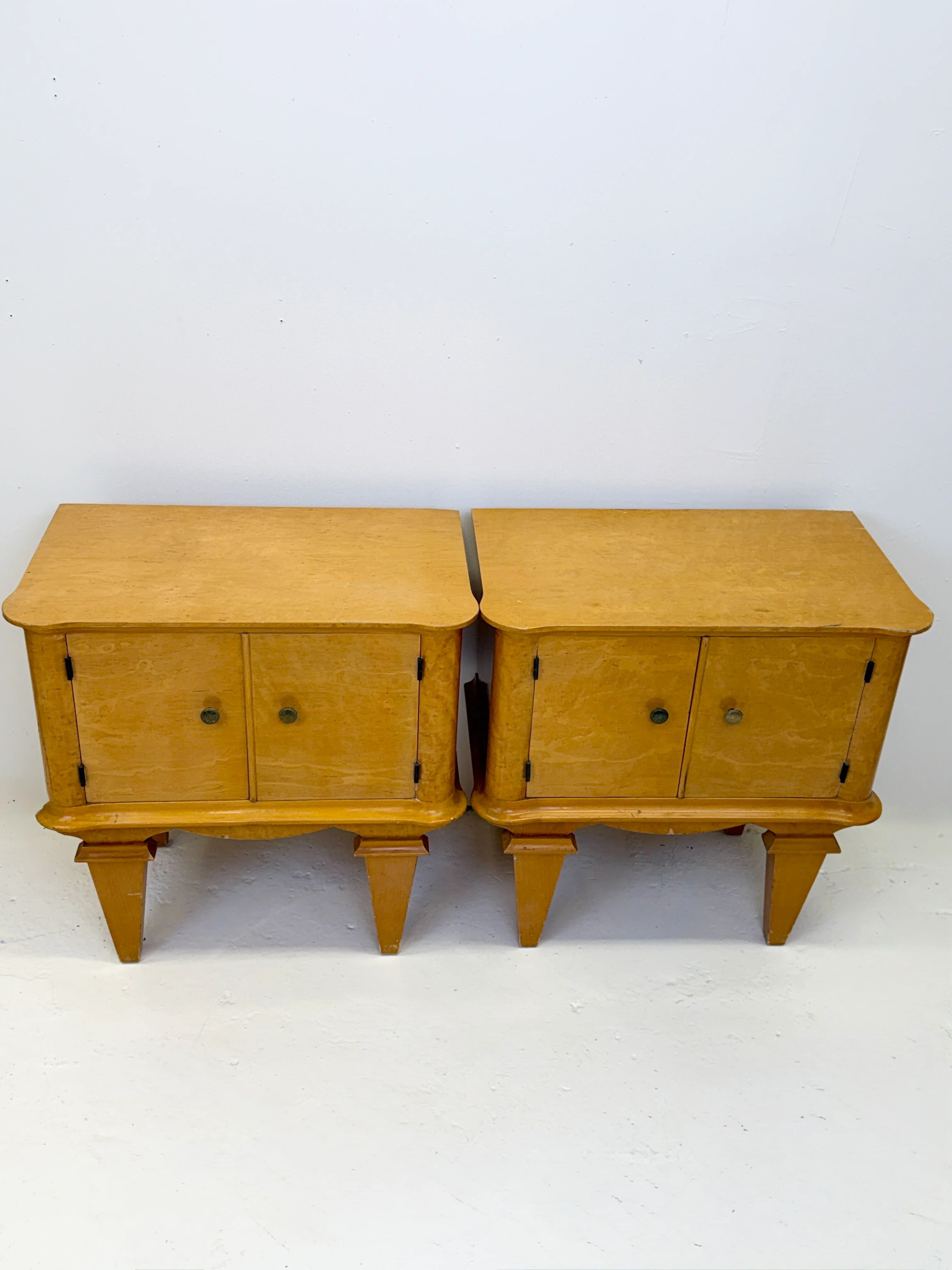 Paire de chevets "Art Déco" France, 1940s