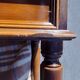 1980s console bedside table in brown varnished wood