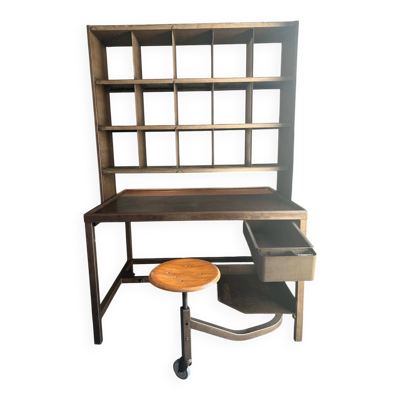 Meuble tri postal avec tabouret