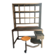 Postal sorting furniture with stool