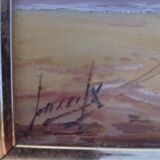 Oil on canvas signed - Seaside