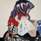 Gouache sur papier femme bretonne Mathurin Méheut (attribué à), XXème