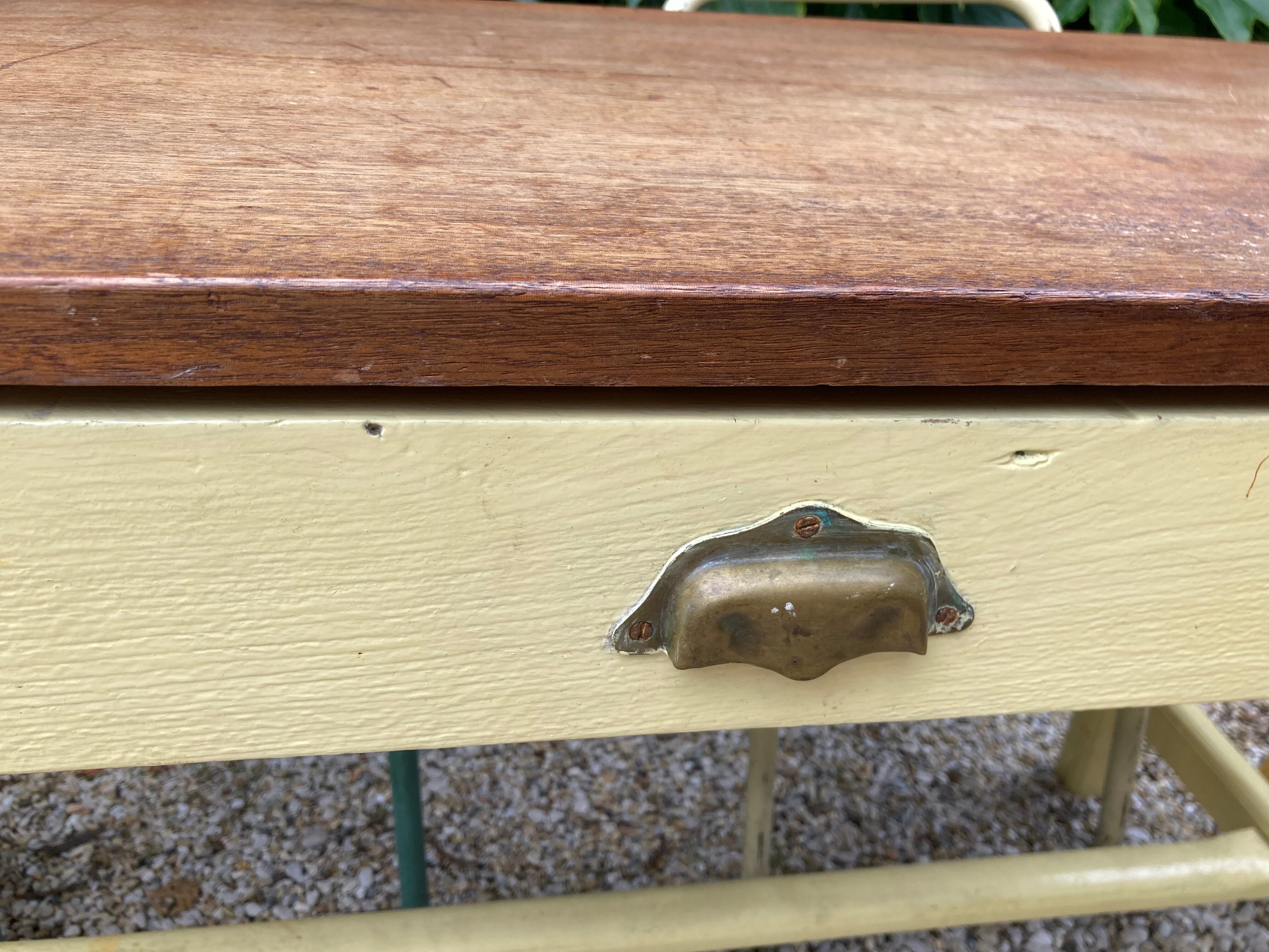 Farm table with drawer