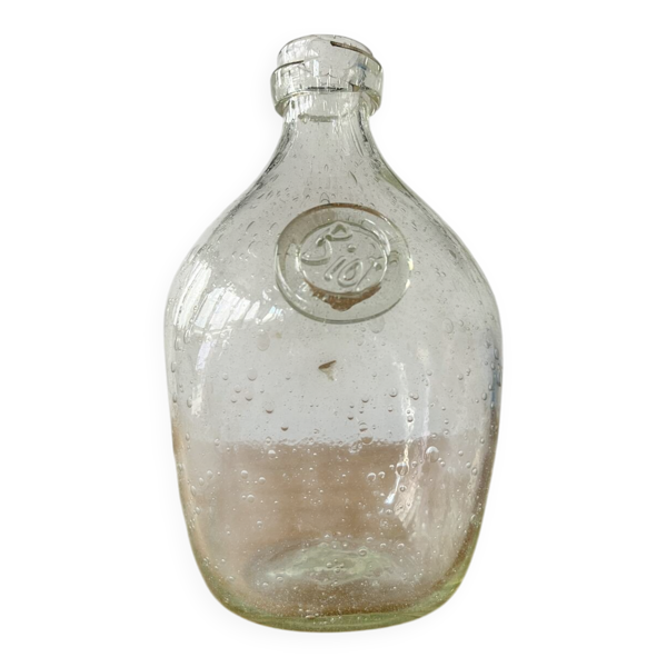 Bouteille pichet en verre bullé biot