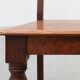 Art Deco oak side chair with carved rosette back and turned front legs, Bel