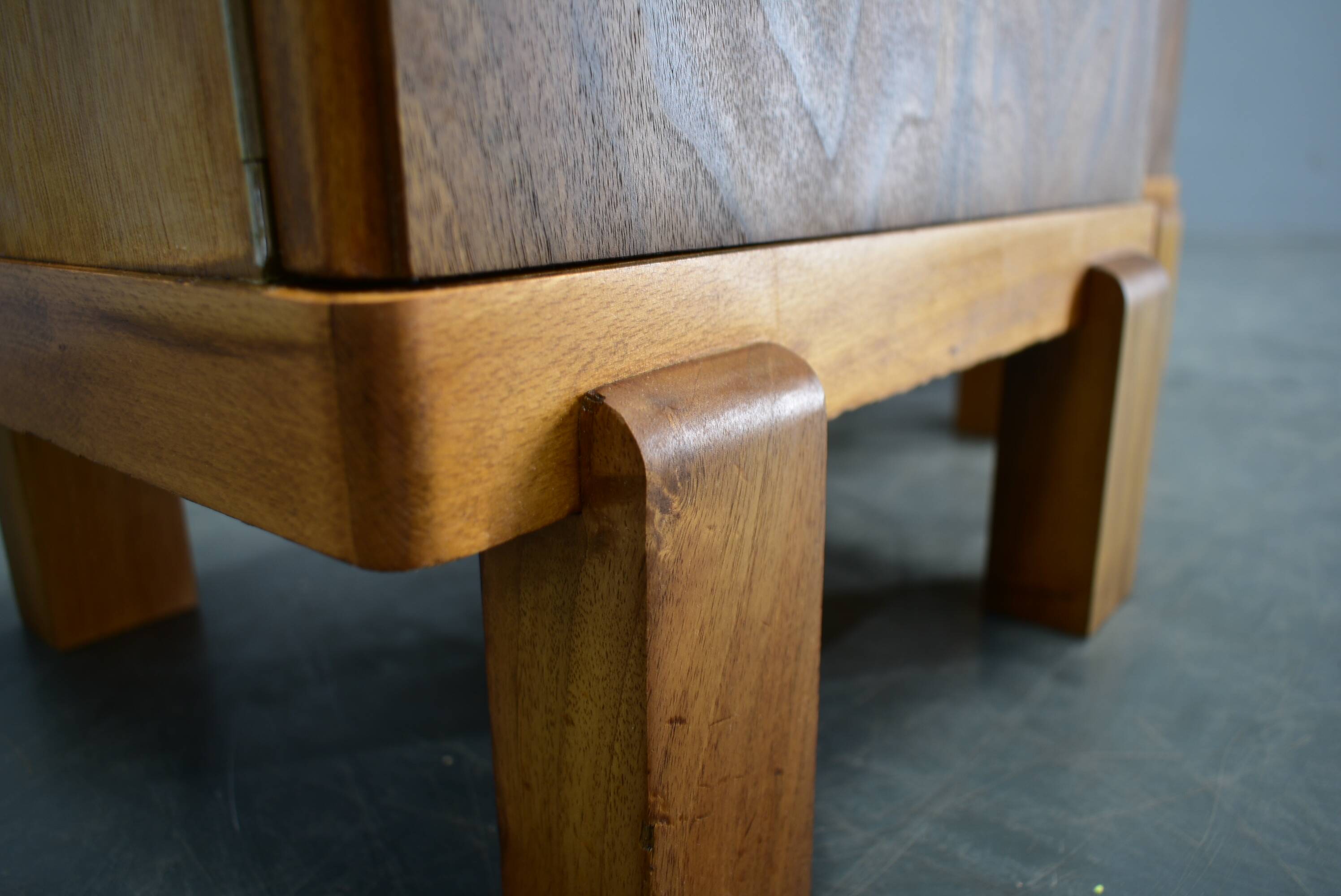 1935s pair of rare Art Deco bedside tables, Czechoslovakia