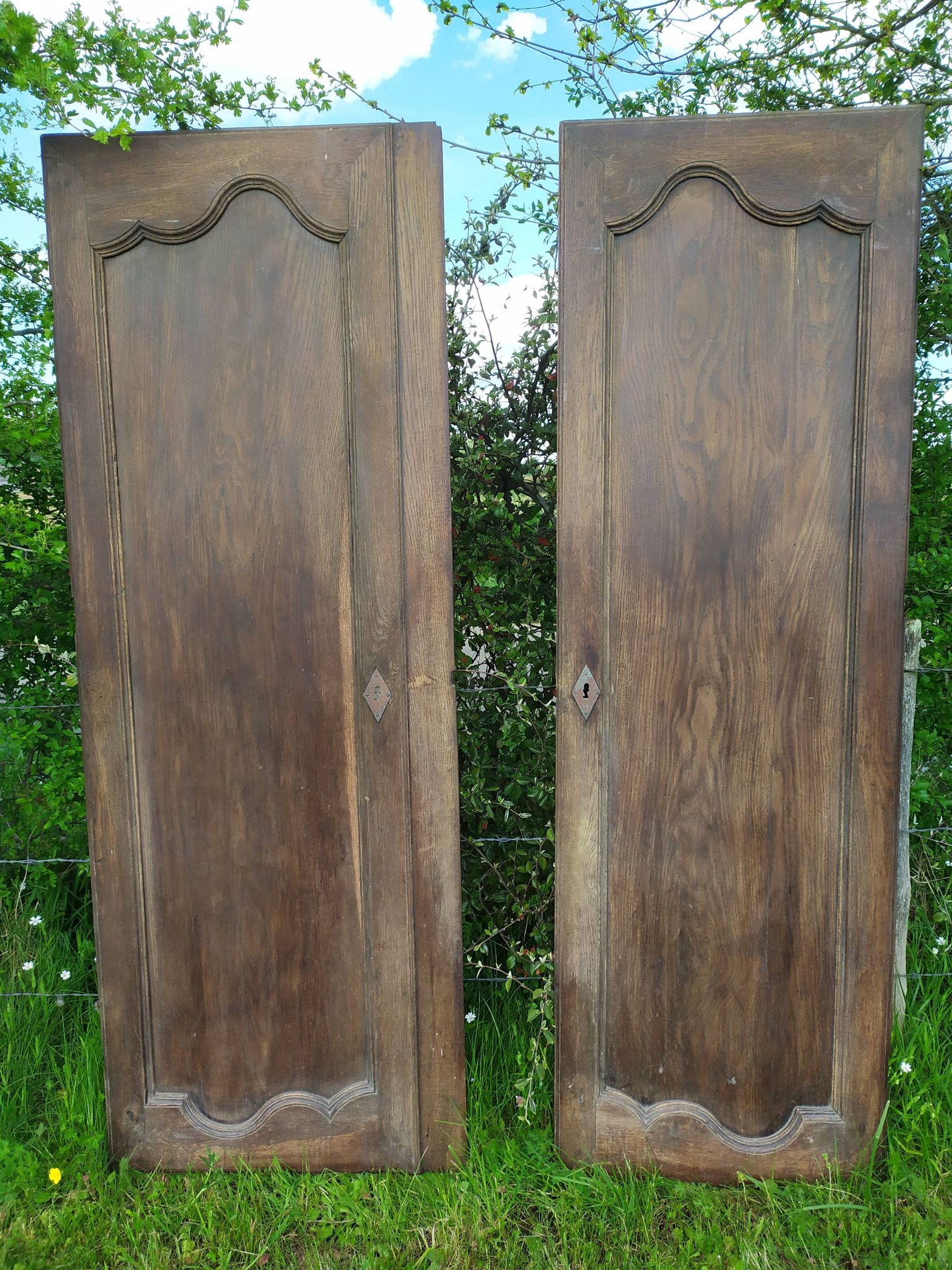 Portes d'armoire en chêne