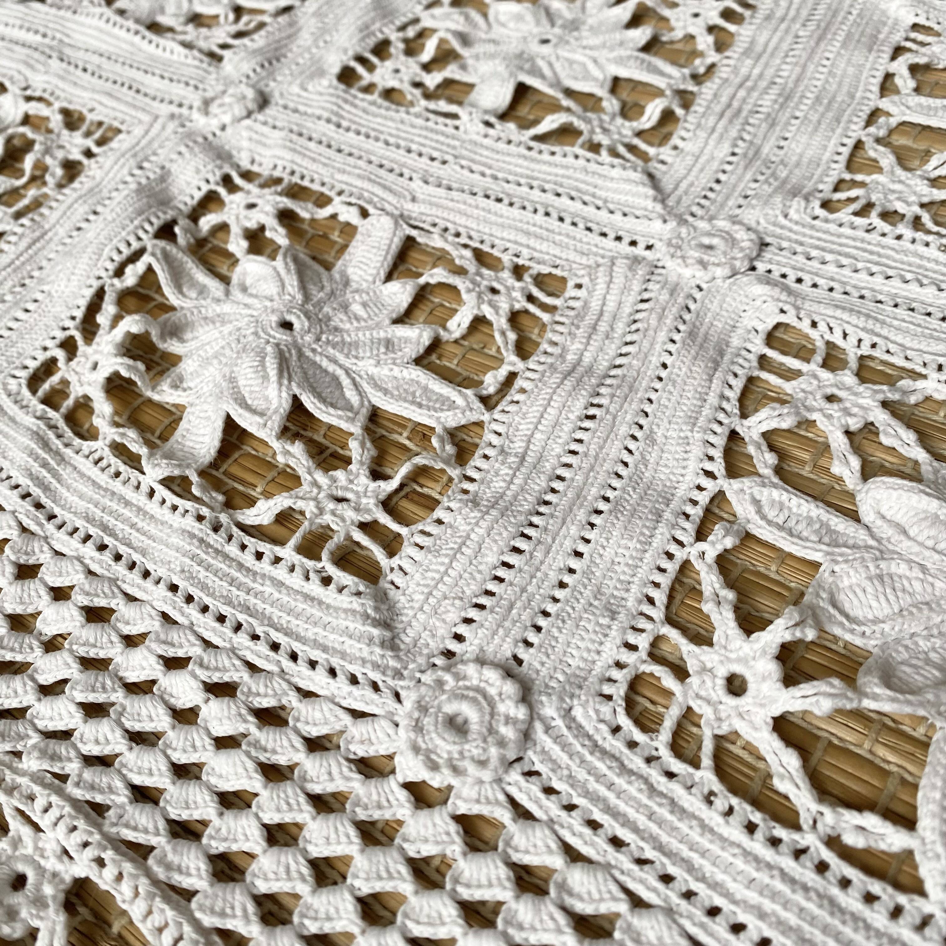 White crochet blanket 160X170