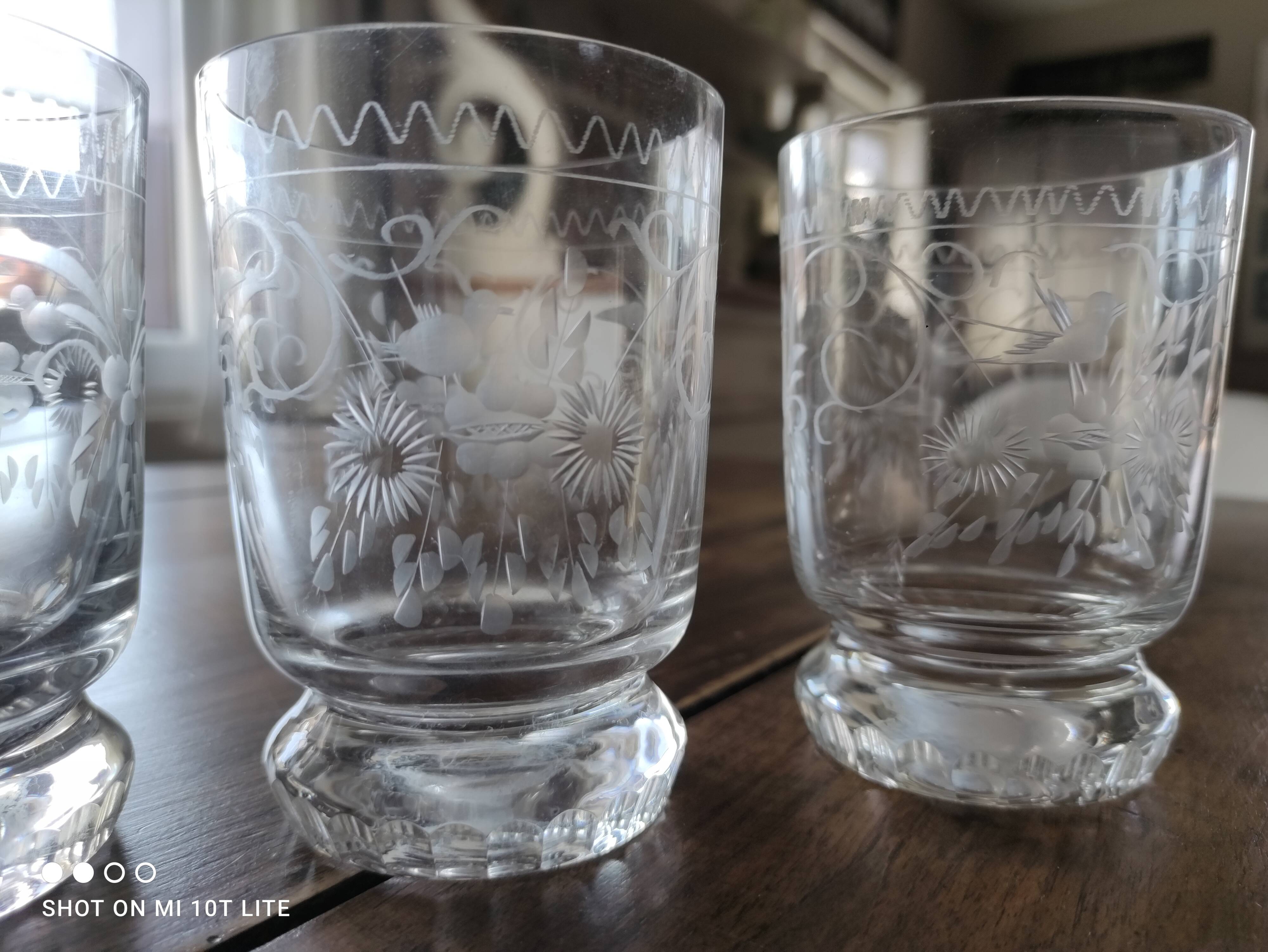 Lot de 4 verres à eau en cristal modèle Concord de la Cristallerie Theresienthal