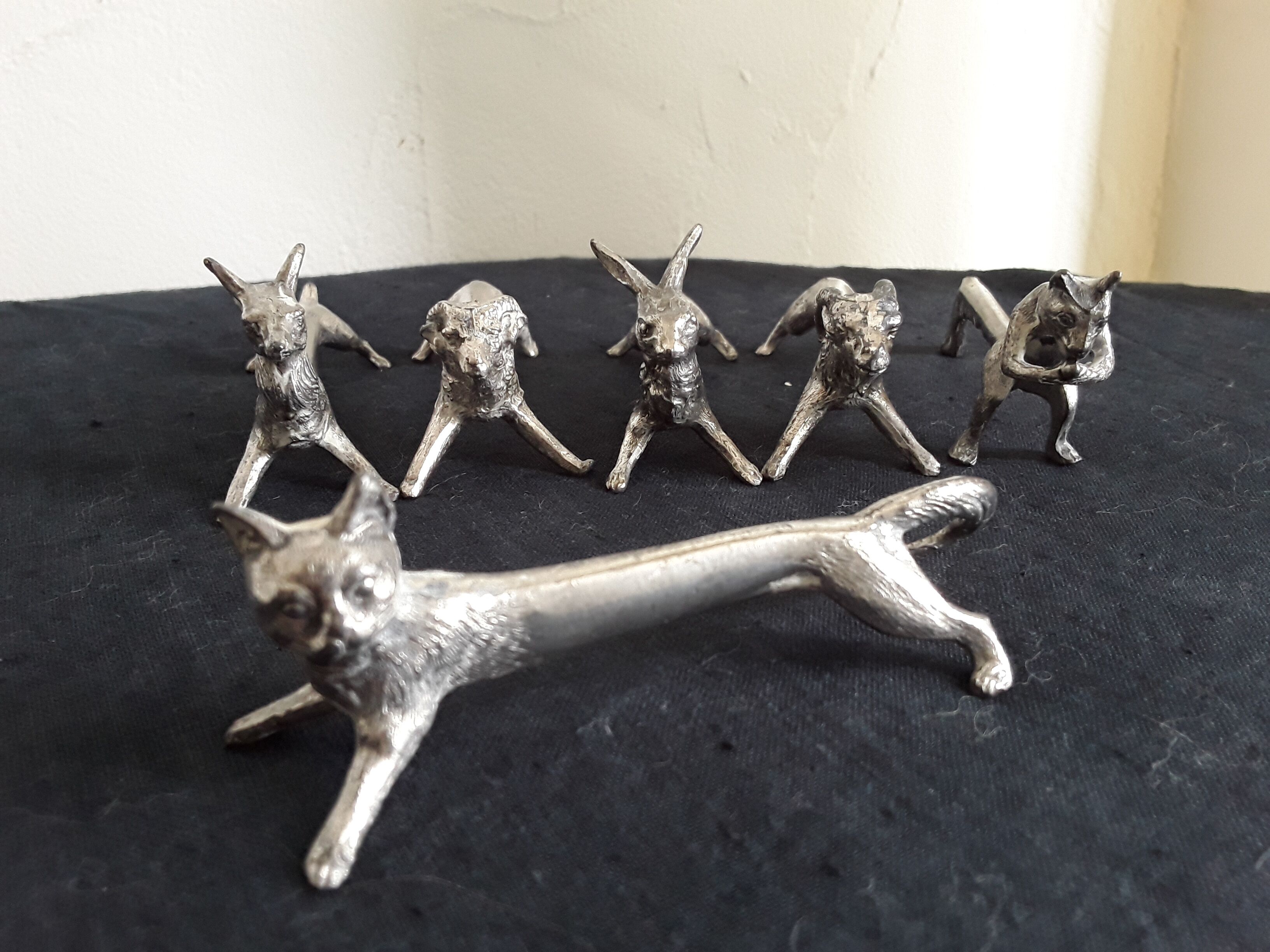 Vintage animal knife holders