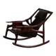 Liceu de Artes e Oficios rocking chair with ottoman, Brazil 1960s