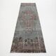 Tapis de course vintage bordeaux doux fait à la main 3x9