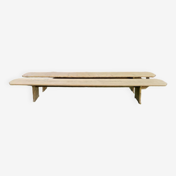 Paire de bancs vintage 3m