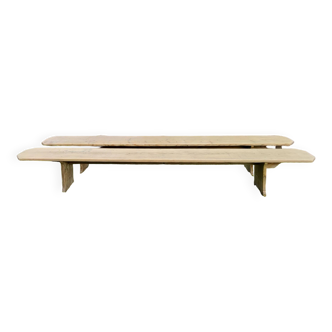 Paire de bancs vintage 3m