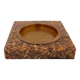 Large square brass and epoxy trinket tray with seed inclusions