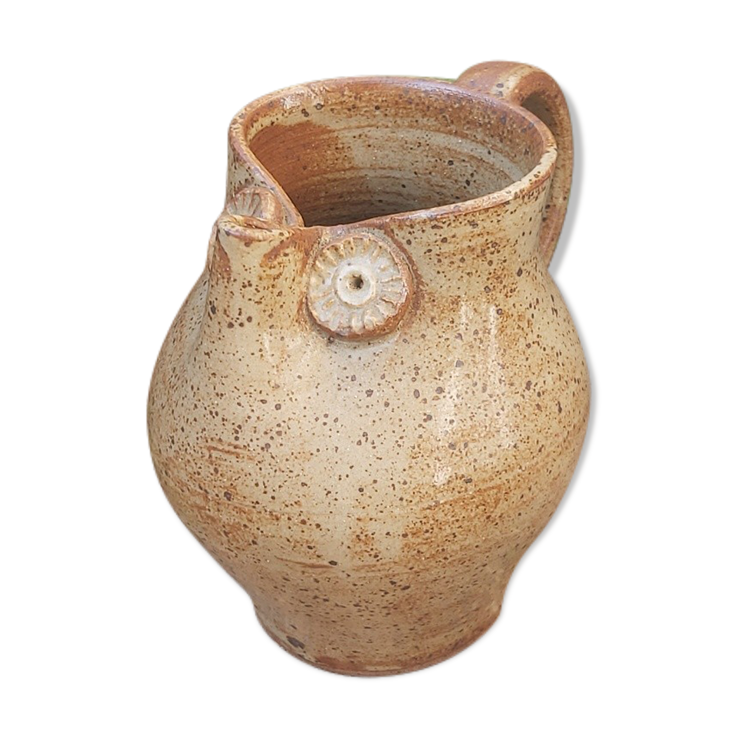Pitcher zoomorphic sandstone vintage owl
