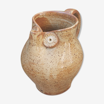 Pitcher zoomorphic sandstone vintage owl