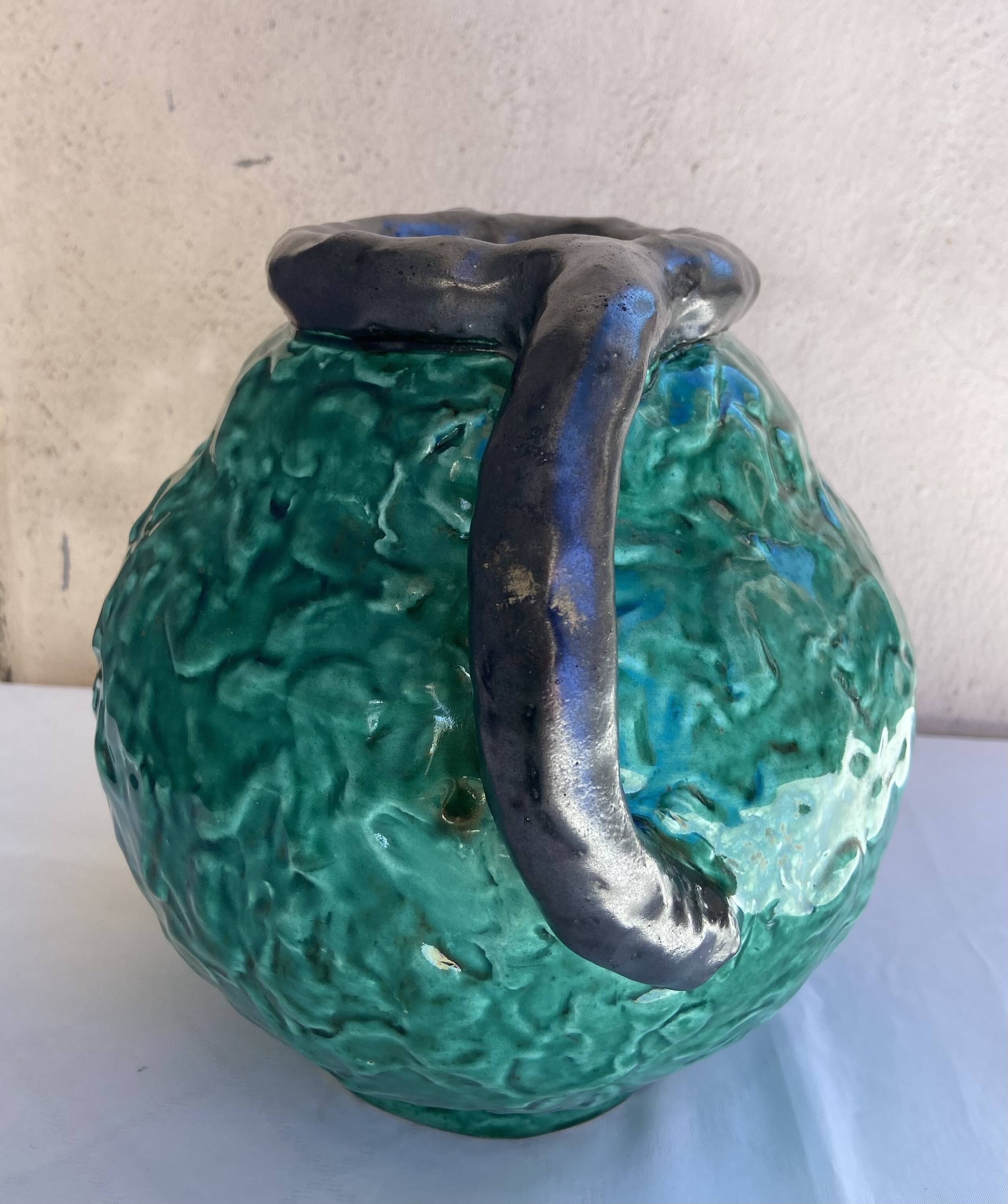 Pair of Jerome Massier vases, Vallauris, 1950s