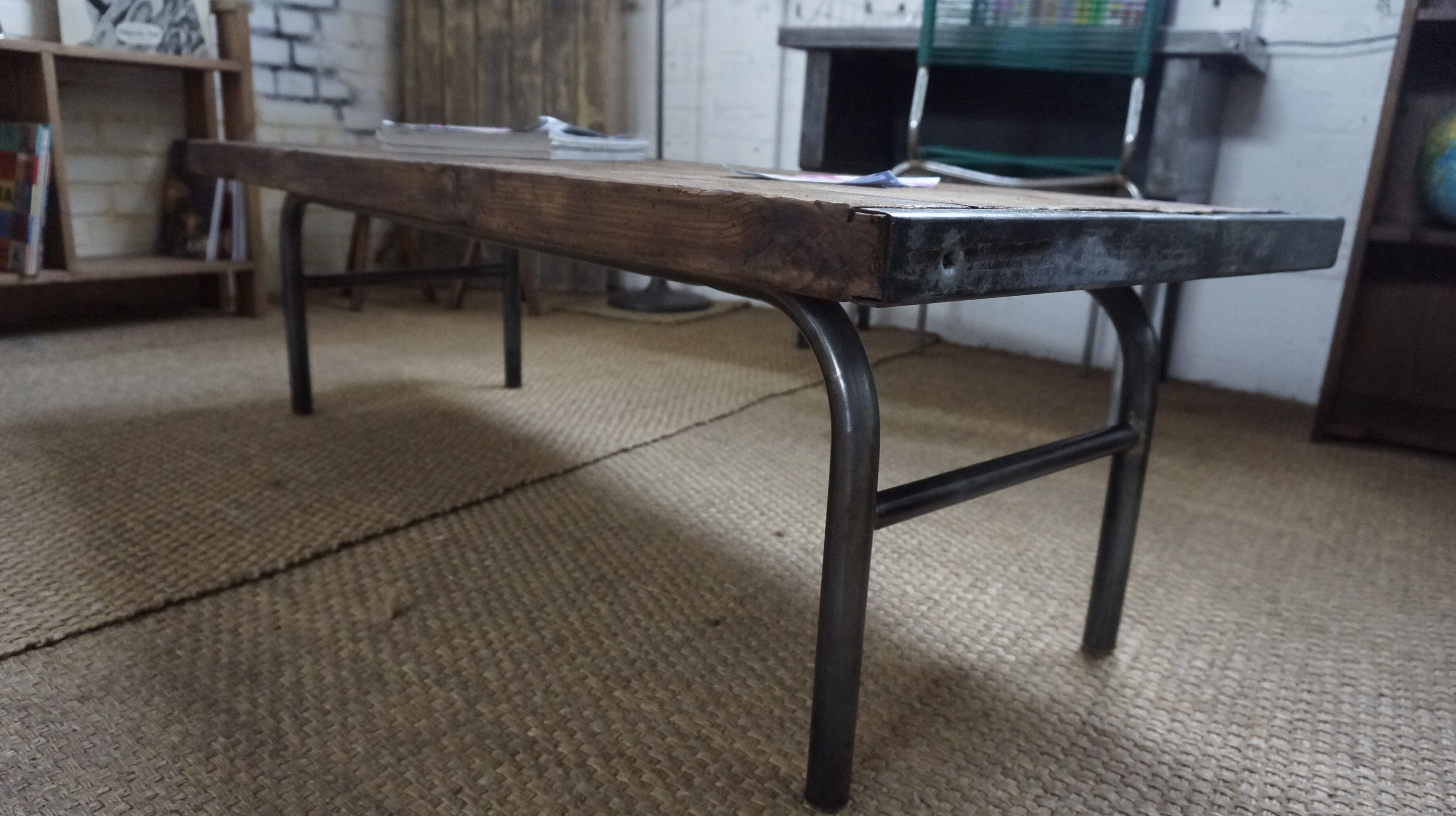 Industrial coffee table
