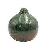 Two handcrafted enamelled ceramic vases