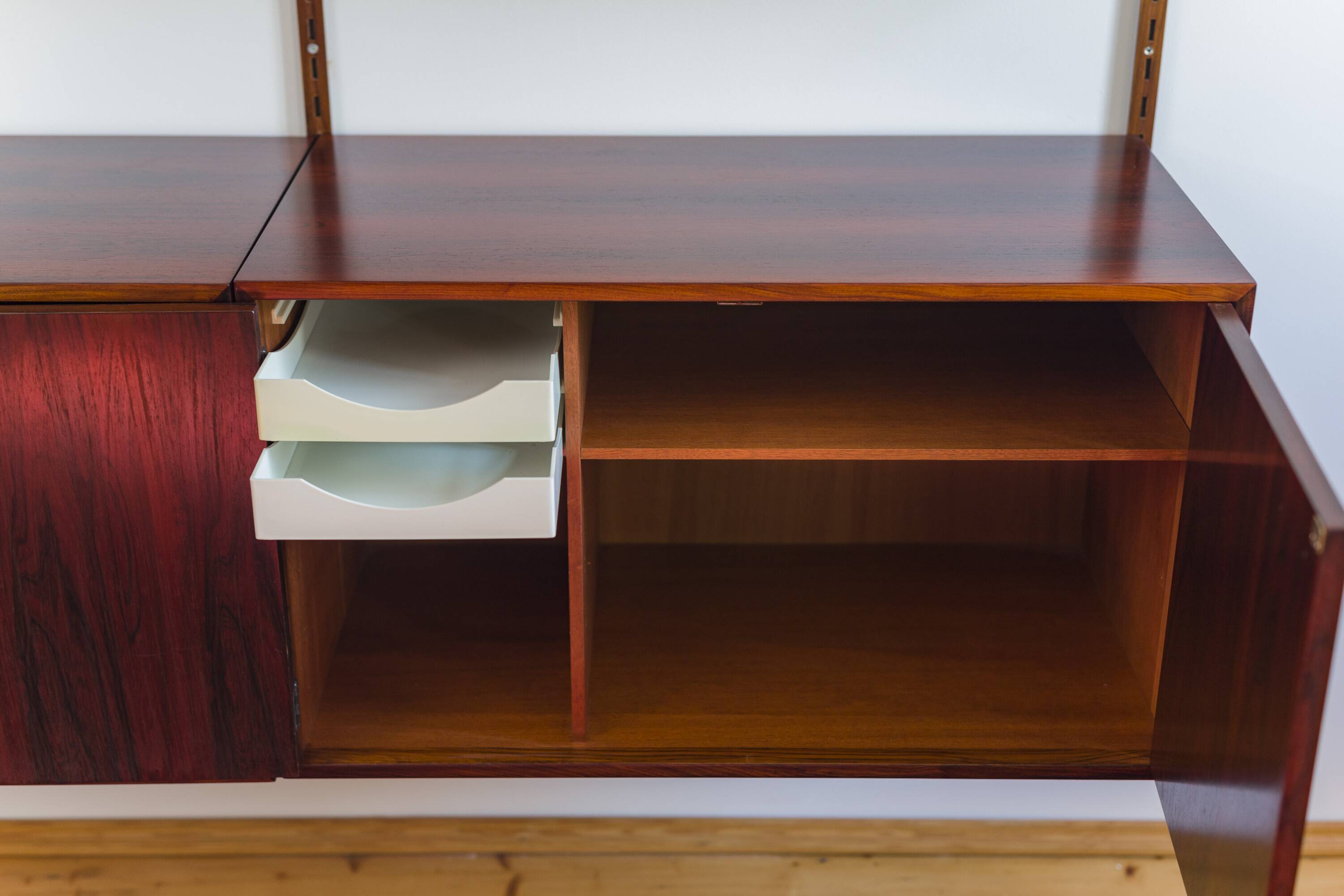 Rosewood Modular Wall Unit by Kai Kristiansen for FM Møbler, 1960s
