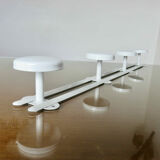 Coat rack in white lacquered metal 70s