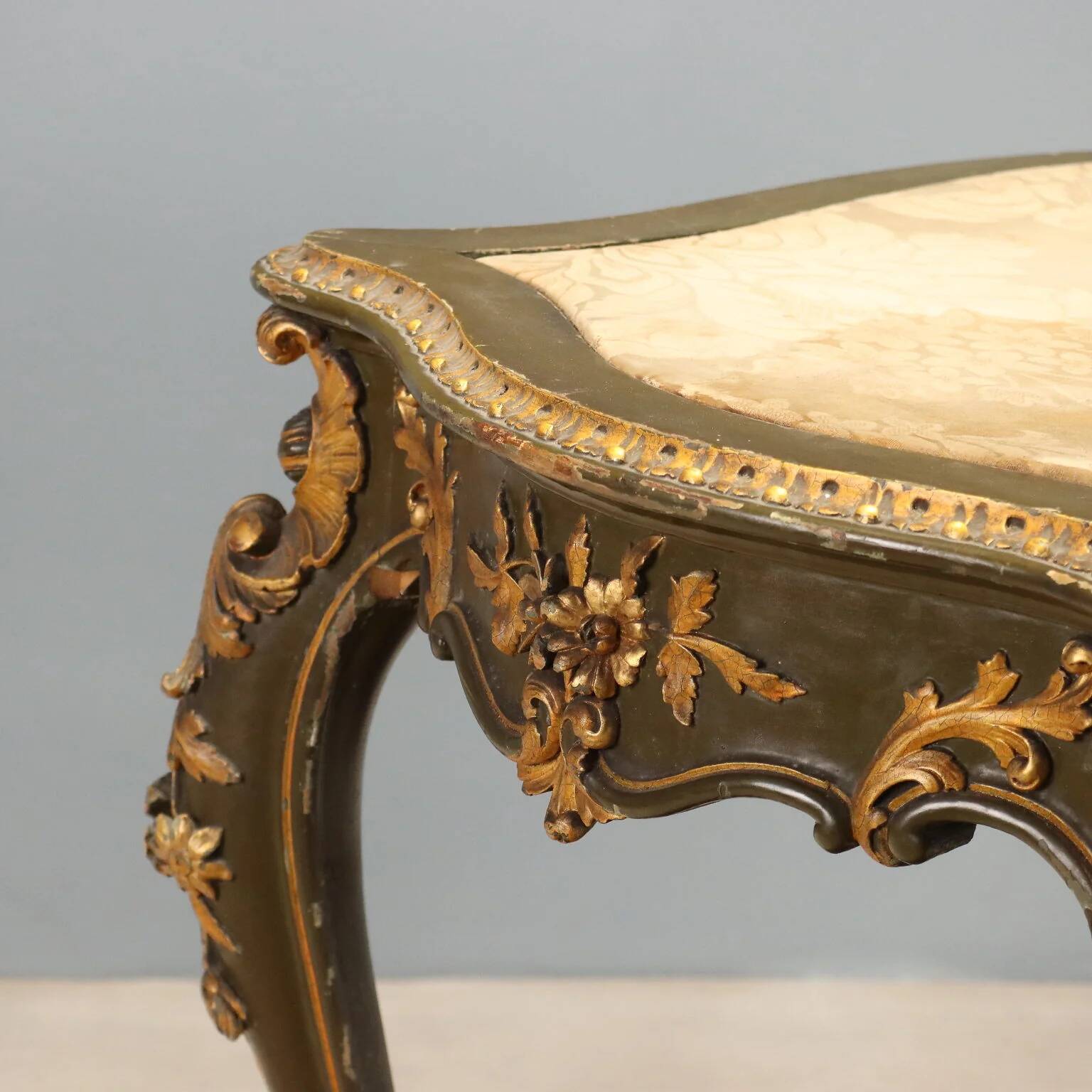 Baroque-style table in carved wood
